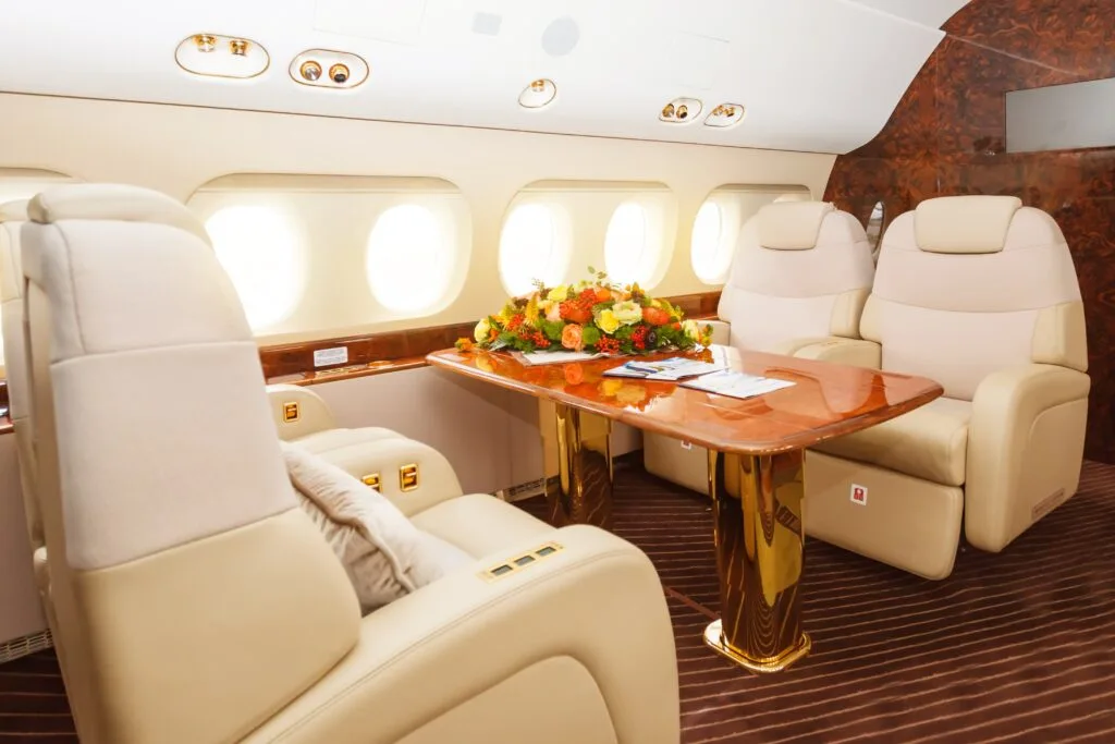 Seats & Table in the Jet